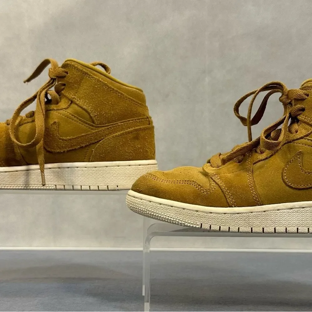 Nike Air Jordan 1 Mid Golden Harvest Youth Shoes Size 4Y